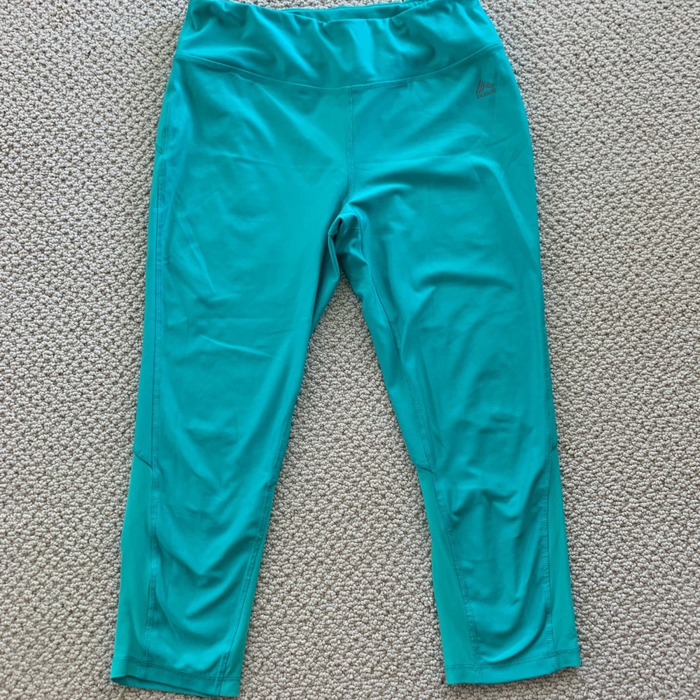 Large Teal Cutout Leggings with Pocket